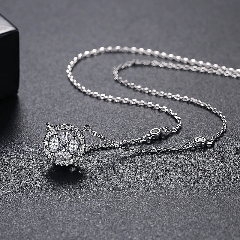CZCITY Trendy Dainty Chains Necklace Cubic Zircon Womens Necklaces 2026 18K Gold Plated Charm Pendant
