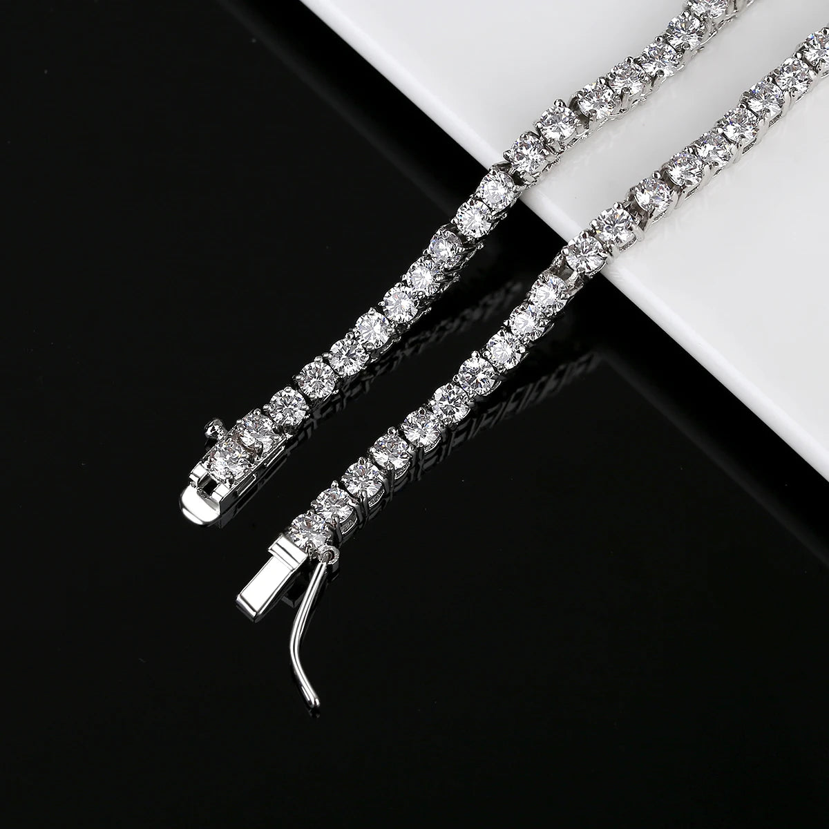3mm Hiphop Bling Jewelry 18k Gold Iced Out Diamond Copper Zircon Tennis Chain CZ Tennis Necklace