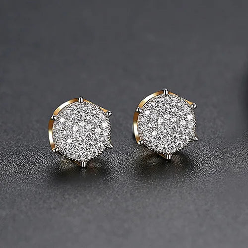 Bridal Stud Earring CZ Women and Men Earring Multicolor Tiny CZ Paved Jewelry Cubic Zirconia 3A Stud Earrings