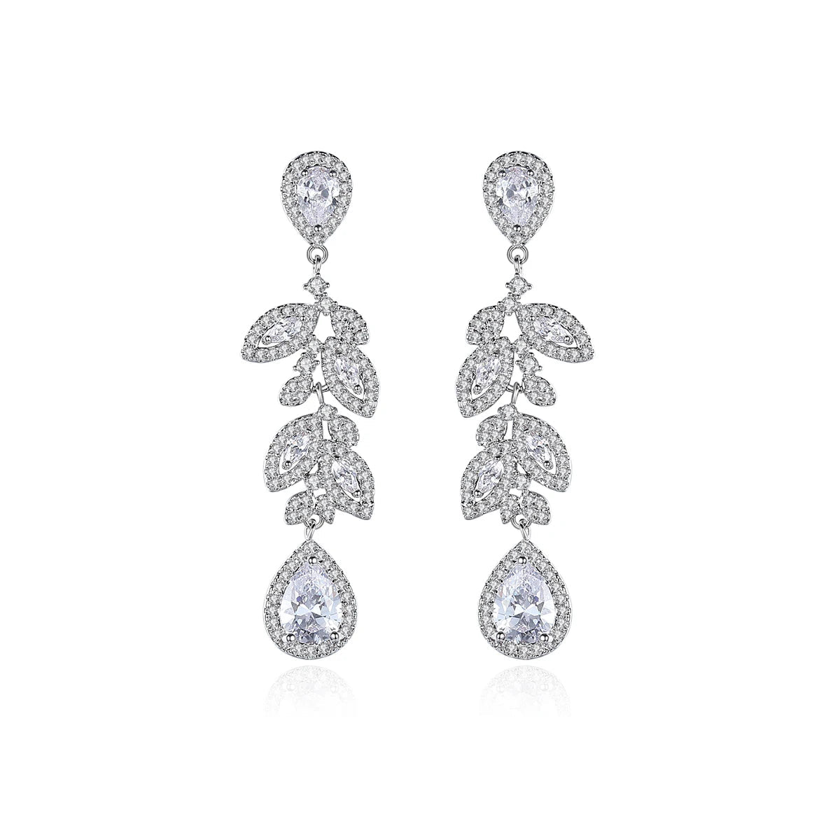Cubic Zirconia Zircon Drop Woman Statement Fashion  Earing for Wedding Bridal Earring