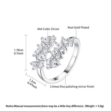 LUOTEEMI Cubic Zirconia Trendy Fashion Jewelry Adjustable Finger Ring for Girls High Quality Women Jewelry Factory Wholesale
