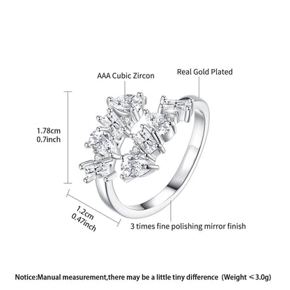 LUOTEEMI Cubic Zirconia Trendy Fashion Jewelry Adjustable Finger Ring for Girls High Quality Women Jewelry Factory Wholesale