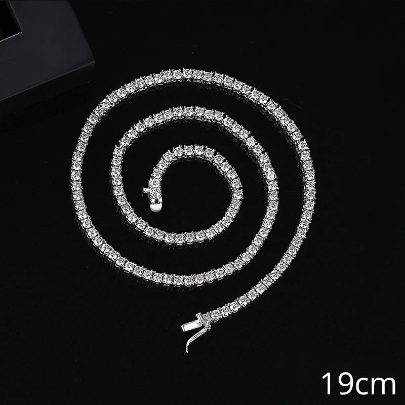 Trendy Luxury Women 18K Gold Plated Hiphop 3MM Cubic Zirconia Tennis Ice Out Hip Hop Bracelet for Men