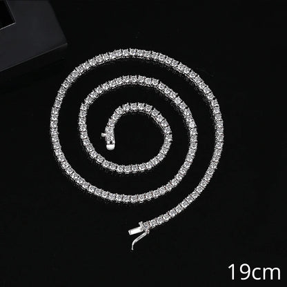 Trendy Luxury Women 18K Gold Plated Hiphop 3MM Cubic Zirconia Tennis Ice Out Hip Hop Bracelet for Men