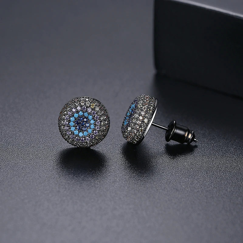 Trends Customized Earrings Tiny Round Shape Multiple Color K-pop Earrings for Women Men