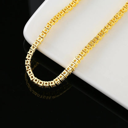 Trendy Luxury Women 18K Gold Plated Hiphop 3MM Cubic Zirconia Tennis Ice Out Hip Hop Bracelet for Men