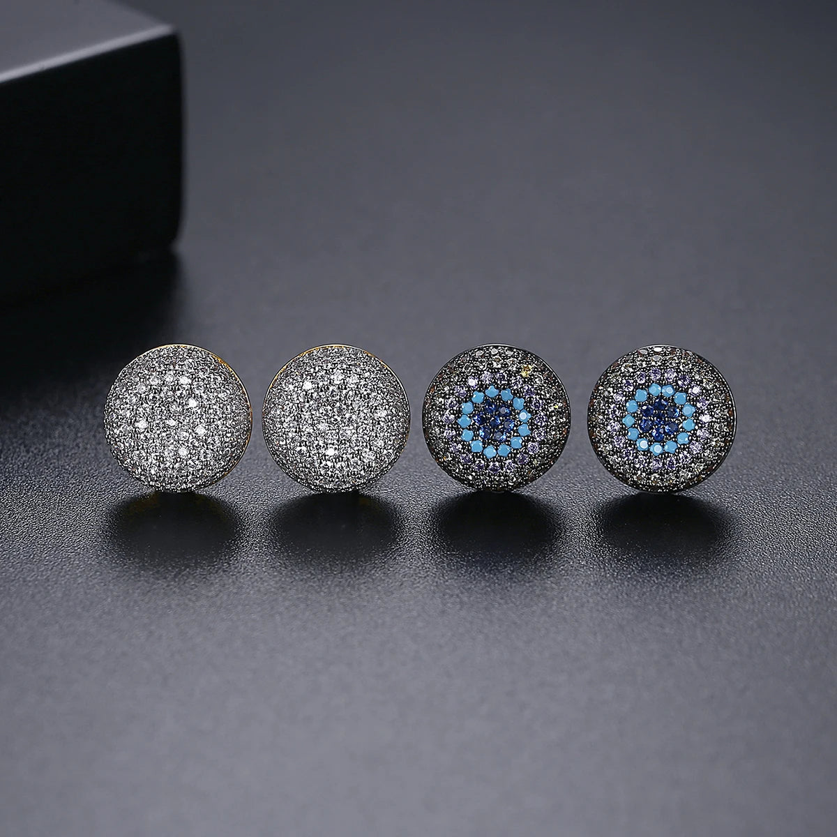 Trends Customized Earrings Tiny Round Shape Multiple Color K-pop Earrings for Women Men