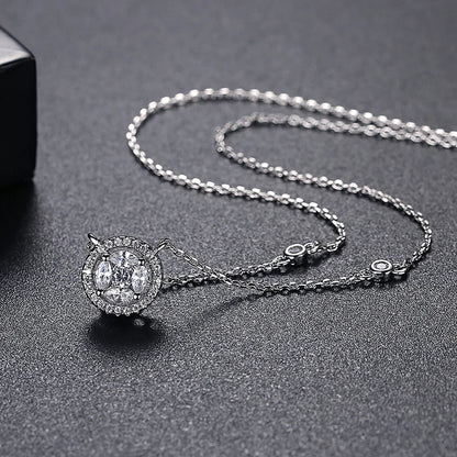 CZCITY Trendy Dainty Chains Necklace Cubic Zircon Womens Necklaces 2026 18K Gold Plated Charm Pendant