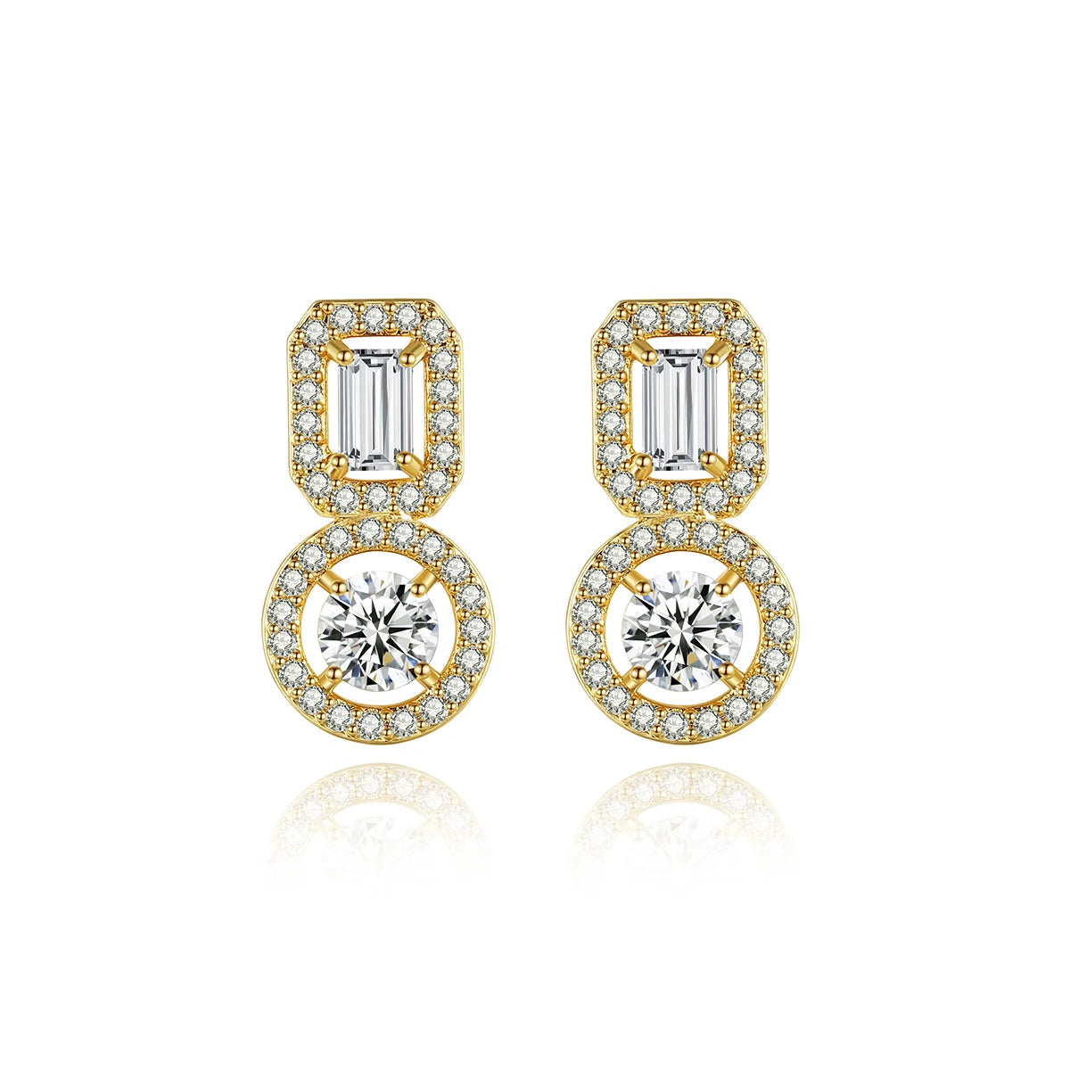 CZCITY Popular Design Fashion Gold Jewelry Hot Sale Earing Diamond Landy Trendy 2026 Short Fashionable Stud Earring