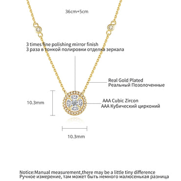 CZCITY Trendy Dainty Chains Necklace Cubic Zircon Womens Necklaces 2026 18K Gold Plated Charm Pendant