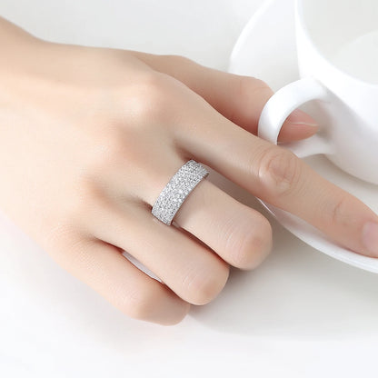 LUOTEEMI Luxury Jewelry Real Gold Plated Fashionable a AA Top Quality Zircon Micro Pave Diamond Wife Wedding Hot Sale Ring