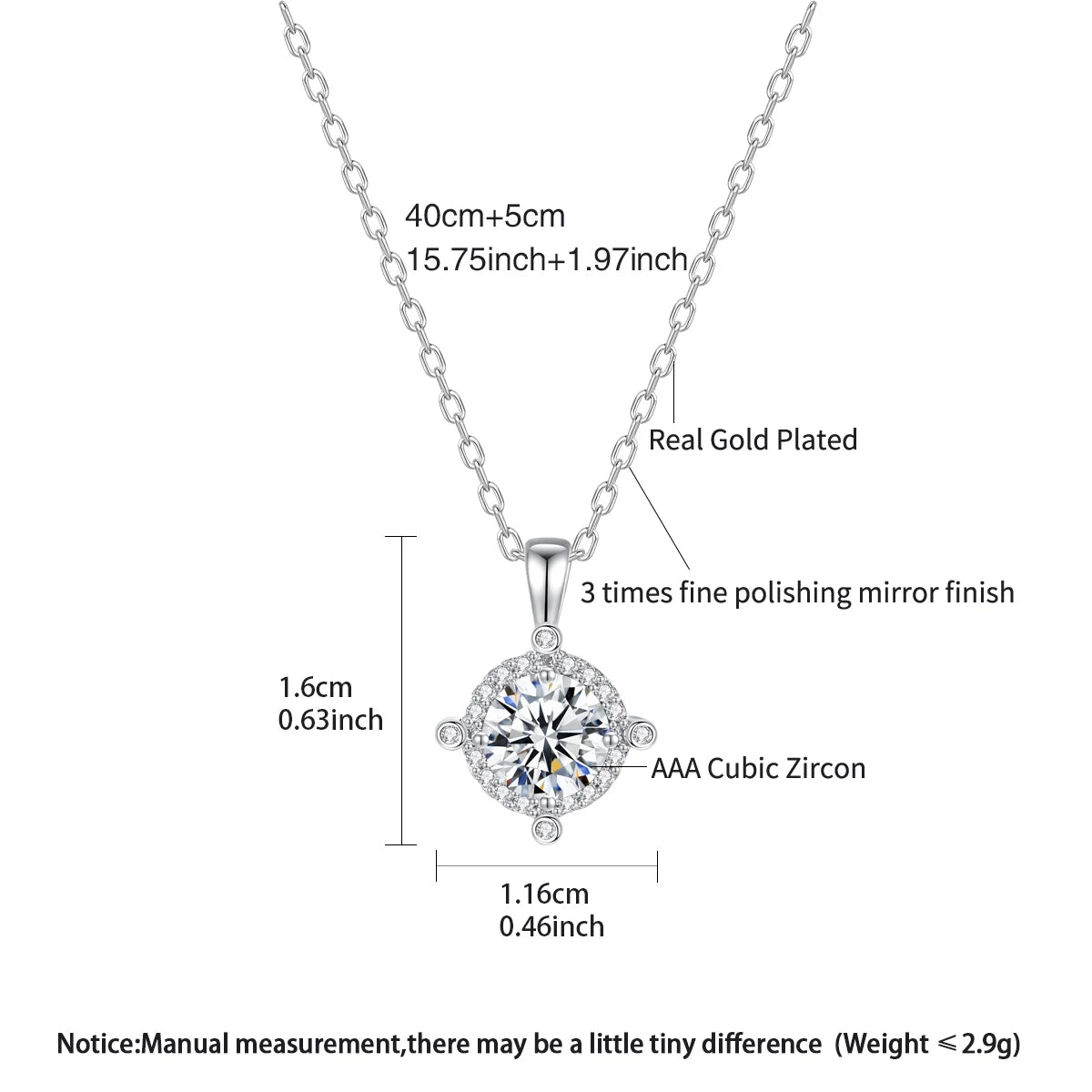 LUOTEEMI Classic Design Delicate Women Brass Cooper Alloy Zircon Stone Pendants Daily Wear High Quality Jewelry Necklace