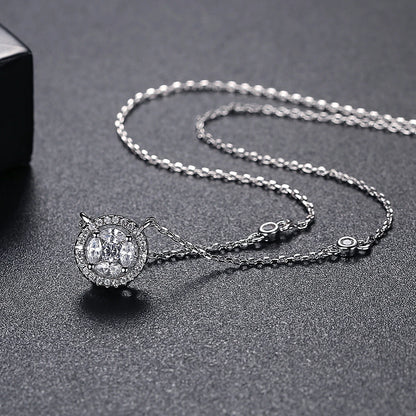 CZCITY Trendy Dainty Chains Necklace Cubic Zircon Womens Necklaces 2026 18K Gold Plated Charm Pendant