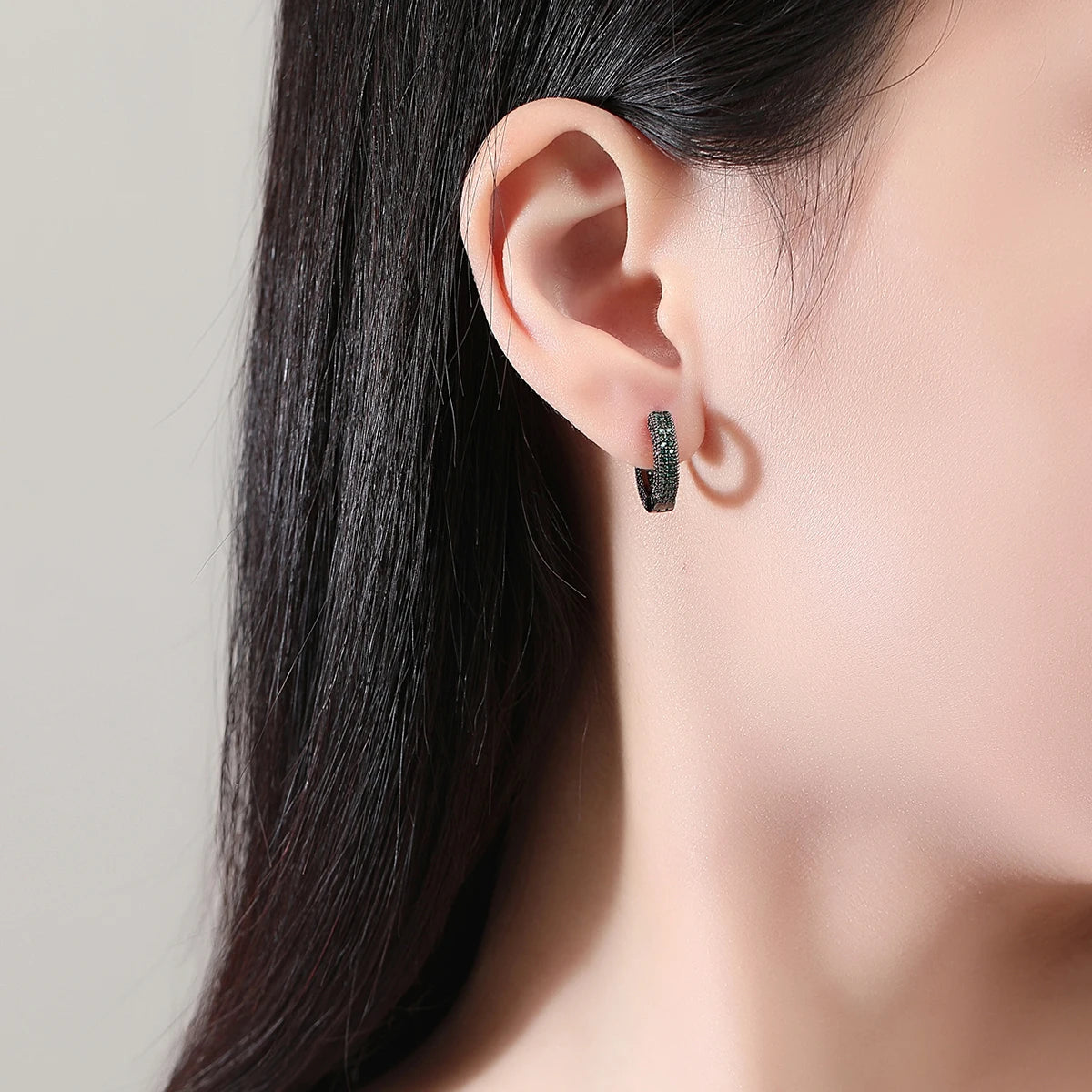 CZCITY Hiphop Hoop Earing Brazilian Dainty Designer Zirconia European Earring for Man and Women Punk Huggies