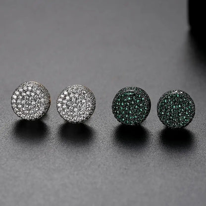 CZCITY Double Gold Plating High Quality Ear Stud Small Cubic Zirconia Hop Hop Stud Earrings for Men