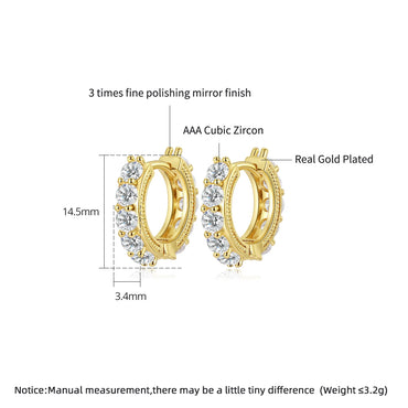 CZCITY Earring Cubic Zirconia Woman Jewelry Zircon Fashion Cute Lady Elegant Wholesale Small Round Earings