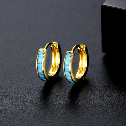 CZCITY Modern Elegant European Fashion Earing Designer Minimalistic Hot Sale Turquoise Earring Woman