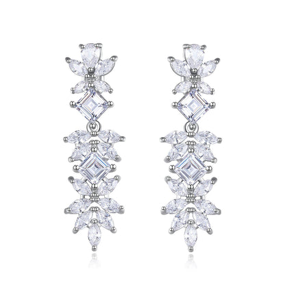 Fashion Jewelry Woman Earing Bridal Zircon Large Flower Big Wedding Luxury 2026 Designer Earrings
