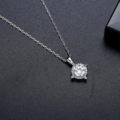 LUOTEEMI Classic Design Delicate Women Brass Cooper Alloy Zircon Stone Pendants Daily Wear High Quality Jewelry Necklace