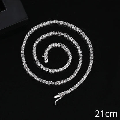 Trendy Luxury Women 18K Gold Plated Hiphop 3MM Cubic Zirconia Tennis Ice Out Hip Hop Bracelet for Men