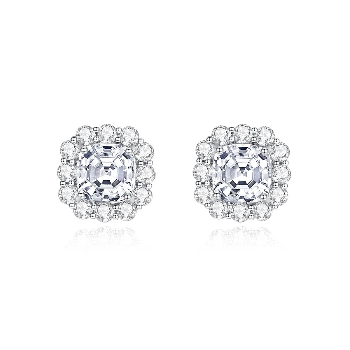 CZCITY Luxury Woman Trendy Elegant Popular Earring Zirconia Quadrate Engagement Wedding Jewelry Stud Earrings