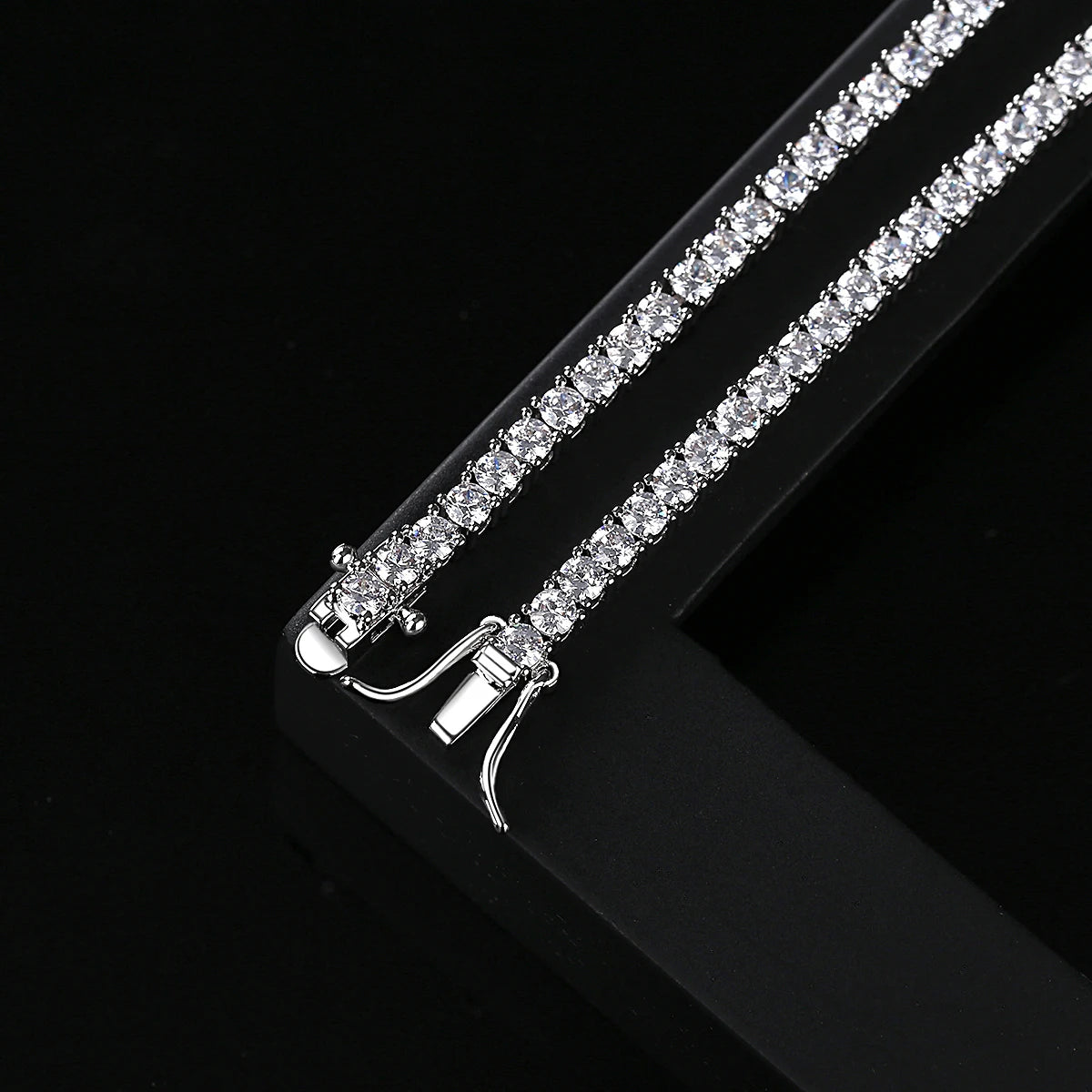 Women Copper 2021 Gold Plated Fashion Trendy Trending Mens Luxury Jewelry 4mm CZ Tennis Bracelet
