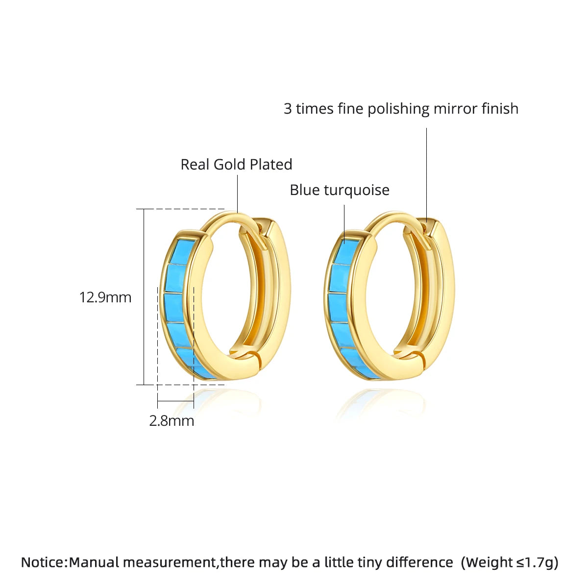 CZCITY Modern Elegant European Fashion Earing Designer Minimalistic Hot Sale Turquoise Earring Woman