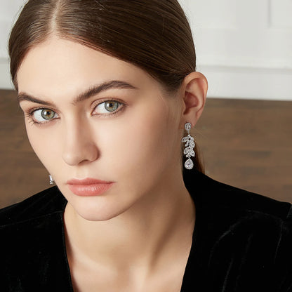 Cubic Zirconia Zircon Drop Woman Statement Fashion  Earing for Wedding Bridal Earring