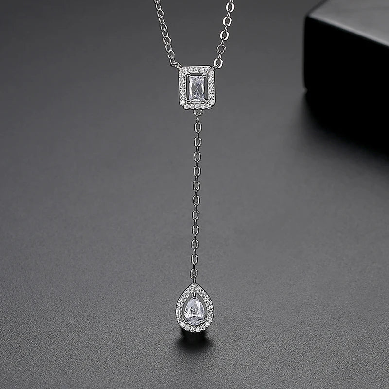CZCITY Hot Sale CZ Diamond Pendant Necklace 18K Gold Plated Necklace Jewelry for Gifts Party
