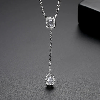 CZCITY Hot Sale CZ Diamond Pendant Necklace 18K Gold Plated Necklace Jewelry for Gifts Party