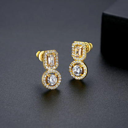 CZCITY Popular Design Fashion Gold Jewelry Hot Sale Earing Diamond Landy Trendy 2026 Short Fashionable Stud Earring