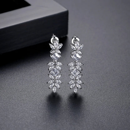 Fashion Jewelry Woman Earing Bridal Zircon Large Flower Big Wedding Luxury 2026 Designer Earrings