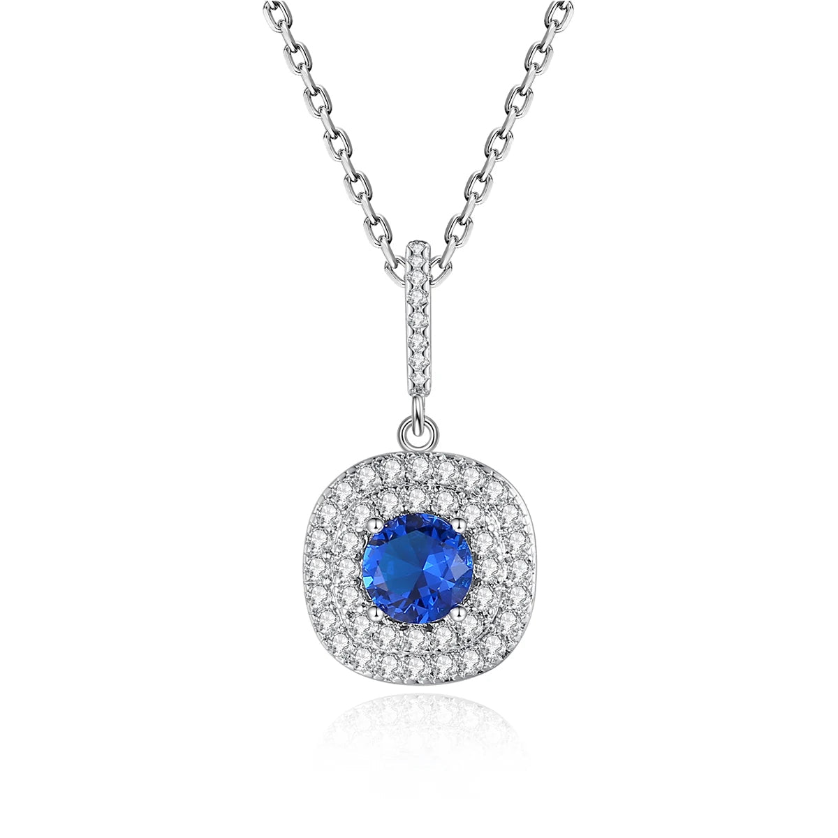 CZCITY Brand Luxury Women Exquisite Rhodium Plated Inlay a AA Top Quality Zircon Wedding Bridal Pendant Necklace Wholesale