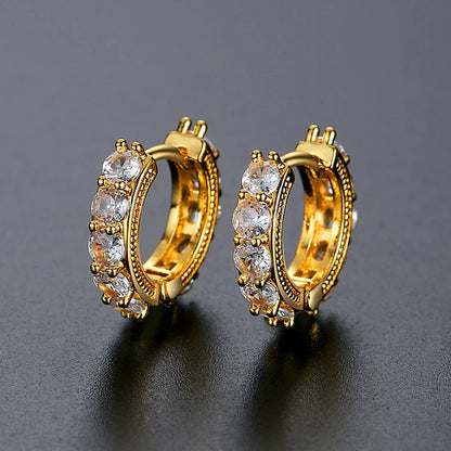 CZCITY Earring Cubic Zirconia Woman Jewelry Zircon Fashion Cute Lady Elegant Wholesale Small Round Earings