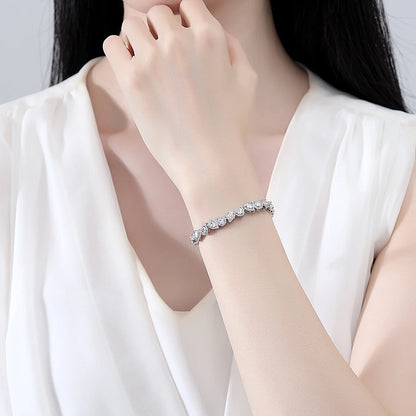 CZCITY New Design Luxury Wedding Bridal Ladies Elegant Bracelet Delicate Cute Girls Hand Bracelets Anniversary Jewelry