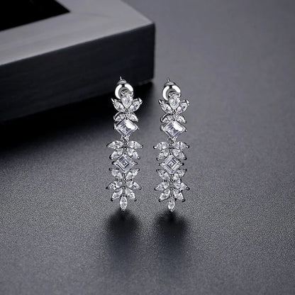 Fashion Jewelry Woman Earing Bridal Zircon Large Flower Big Wedding Luxury 2026 Designer Earrings