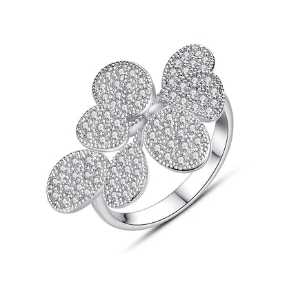 Elegant Design Couple Wedding Rings Engagement Luxury Flower for Women Rings Wholesale