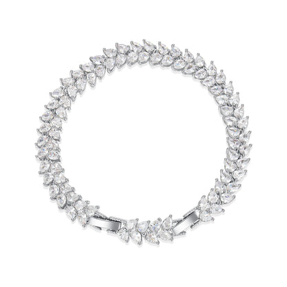 CZCITY New Come Luxury Wedding Bridal Ladies Bracelet Cute Water Drop Delicate Cute Girls Hand Bracelets Hand Jewelry