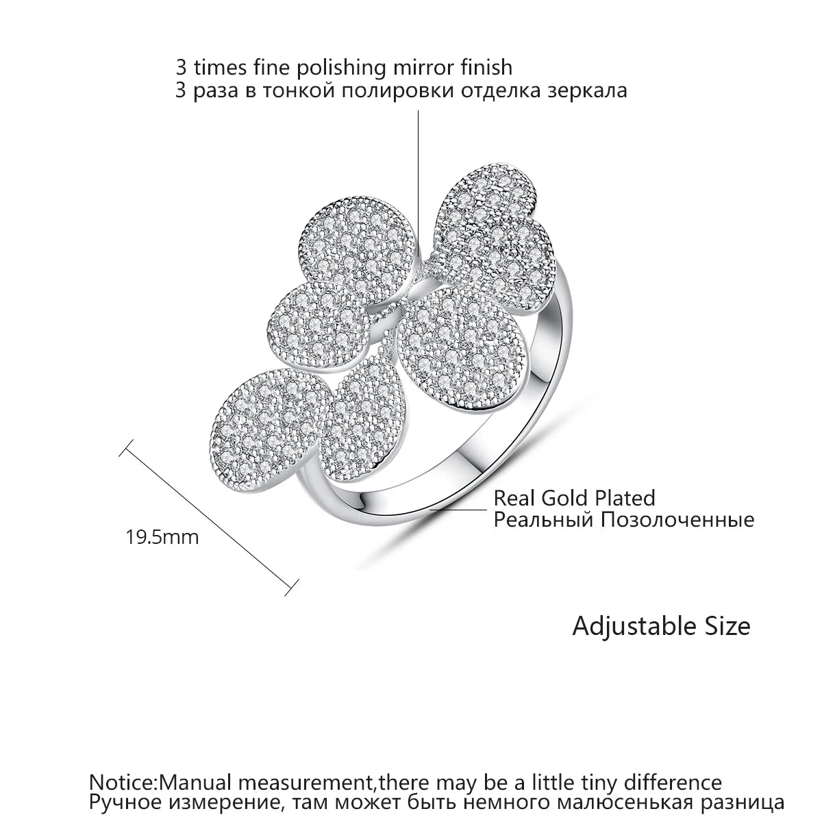 Elegant Design Couple Wedding Rings Engagement Luxury Flower for Women Rings Wholesale