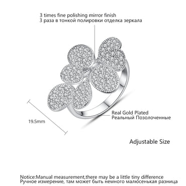 Elegant Design Couple Wedding Rings Engagement Luxury Flower for Women Rings Wholesale