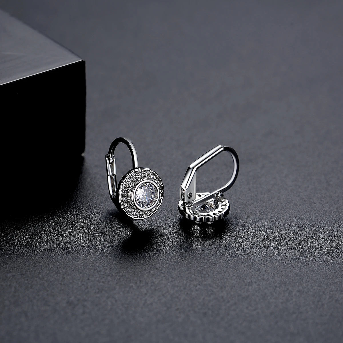 CZCITY Brass Elegant Woman Earing 2026 Cubic Zirconia Hoop Statement Charm Luxury Gold Korean Earrings