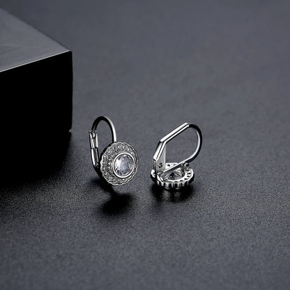 CZCITY Brass Elegant Woman Earing 2026 Cubic Zirconia Hoop Statement Charm Luxury Gold Korean Earrings