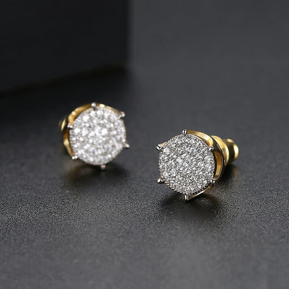 Bridal Stud Earring CZ Women and Men Earring Multicolor Tiny CZ Paved Jewelry Cubic Zirconia 3A Stud Earrings