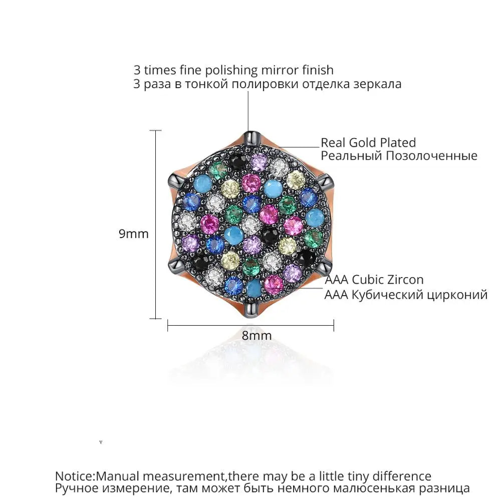 Bridal Stud Earring CZ Women and Men Earring Multicolor Tiny CZ Paved Jewelry Cubic Zirconia 3A Stud Earrings