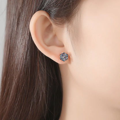 Bridal Stud Earring CZ Women and Men Earring Multicolor Tiny CZ Paved Jewelry Cubic Zirconia 3A Stud Earrings