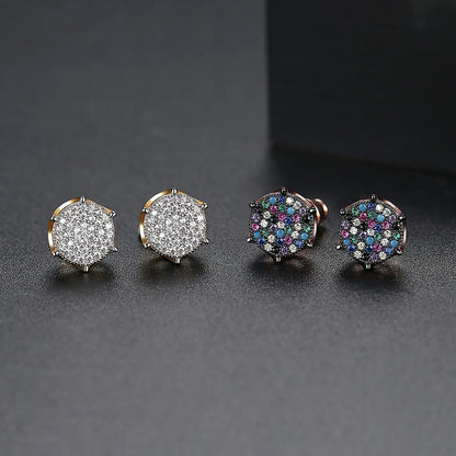 Bridal Stud Earring CZ Women and Men Earring Multicolor Tiny CZ Paved Jewelry Cubic Zirconia 3A Stud Earrings
