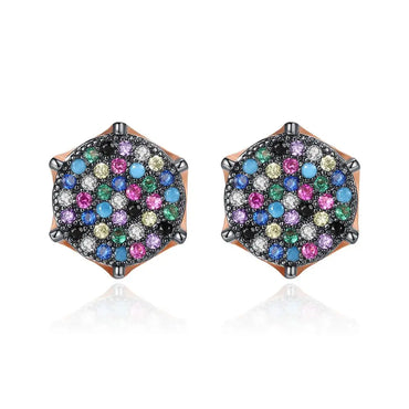 Bridal Stud Earring CZ Women and Men Earring Multicolor Tiny CZ Paved Jewelry Cubic Zirconia 3A Stud Earrings