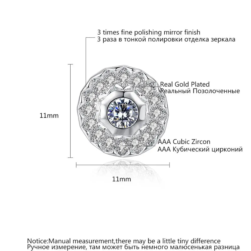 CZCITY Cubic Zirconia Hola Stud Earrings for Women a AA Tiny CZ Stone Inlay Luxury Korean Cute Stud Earring Fashion Jewelry