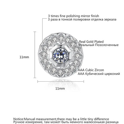 CZCITY Cubic Zirconia Hola Stud Earrings for Women a AA Tiny CZ Stone Inlay Luxury Korean Cute Stud Earring Fashion Jewelry