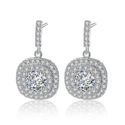 CZCITY FIVE COLOR OPTIONS Brand Latest Design Glittering Cubic Zirconia Paved Halo Design Statement Earrings
